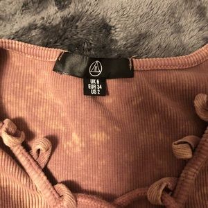 pink tie dye bodysuit